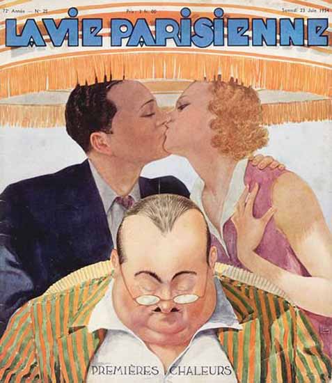 La Vie Parisienne 1934 Chaleurs Georges Leonnec | La Vie Parisienne Erotic Magazine Covers 1910-1939