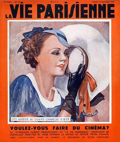 La Vie Parisienne 1934 Chapeau D Ete Georges Leonnec Sex Appeal | Sex Appeal Vintage Ads and Covers 1891-1970