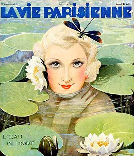 La Vie Parisienne 1934 L Eau Qui Dort Sex Appeal | Sex Appeal Vintage Ads and Covers 1891-1970
