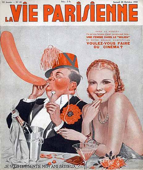 La Vie Parisienne 1934 Mon Ami Serieux Sex Appeal | Sex Appeal Vintage Ads and Covers 1891-1970