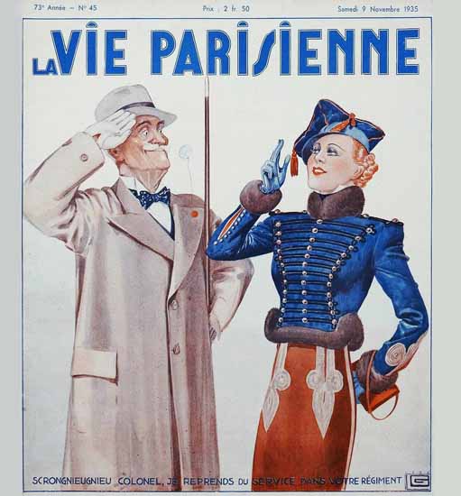 La Vie Parisienne 1935 Regiment Georges Leonnec | La Vie Parisienne Erotic Magazine Covers 1910-1939
