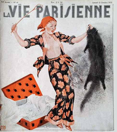 La Vie Parisienne 1935 Retour Georges Leonnec Sex Appeal | Sex Appeal Vintage Ads and Covers 1891-1970