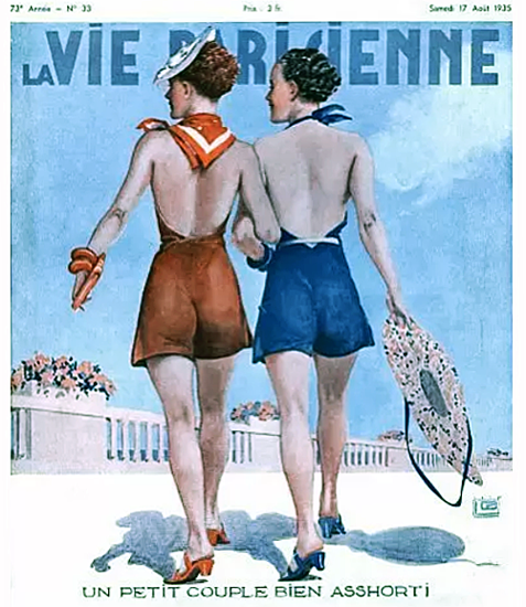 La Vie Parisienne 1935 Un Couple Bien Assorti Georges Leonnec | La Vie Parisienne Erotic Magazine Covers 1910-1939