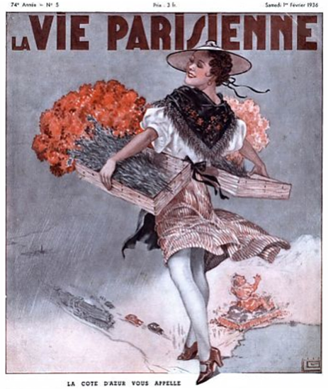 La Vie Parisienne 1936 La Cote D Azur Georges Leonnec | La Vie Parisienne Erotic Magazine Covers 1910-1939