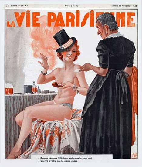 La Vie Parisienne 1936 Novembre 14 Georges Leonnec | La Vie Parisienne Erotic Magazine Covers 1910-1939