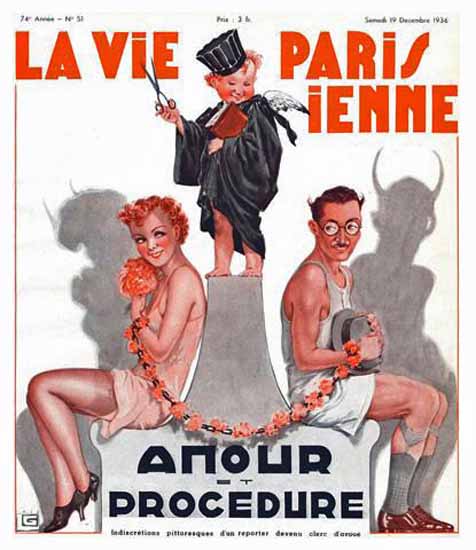 La Vie Parisienne 1936 Procedure Georges Leonnec Sex Appeal | Sex Appeal Vintage Ads and Covers 1891-1970