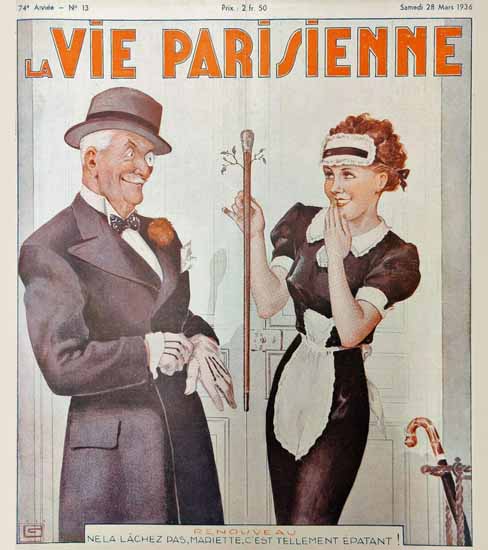 La Vie Parisienne 1936 Renouveau Georges Leonnec | La Vie Parisienne Erotic Magazine Covers 1910-1939