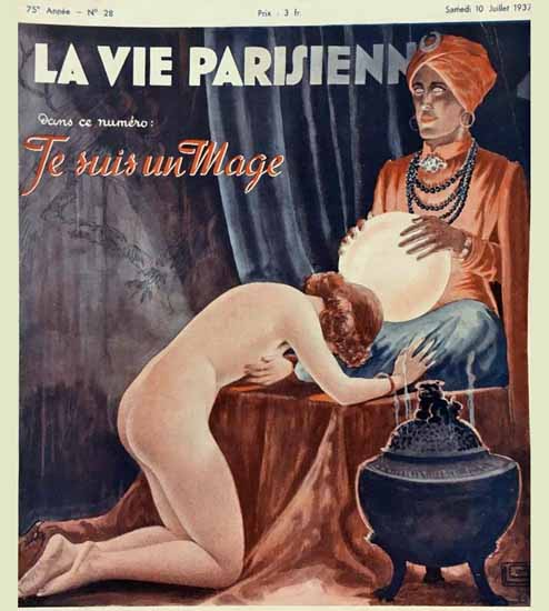 La Vie Parisienne 1937 Un Mage Georges Leonnec | La Vie Parisienne Erotic Magazine Covers 1910-1939