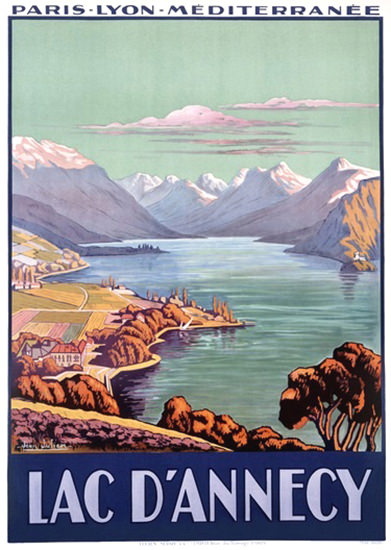 Lac D Annecy Paris Lyon Mediterranee Mountains | Vintage Travel Posters 1891-1970