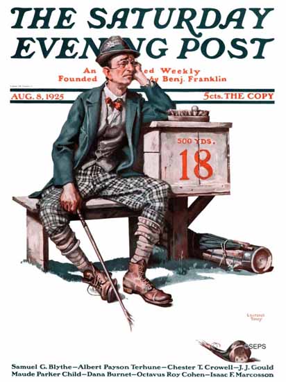 Lawrence Toney Saturday Evening Post Hole 18 1925_08_08 | Sat Eve Post -1930 Lawrence Toney Saturday Evening Post Hole 18 1925_08_08 | The Saturday Evening Post Graphic Art Covers 1892-1930