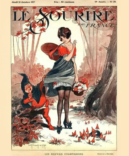 Le Sourire 1917 Les Mauvais Champignons | Sex Appeal Vintage Ads and Covers 1891-1970