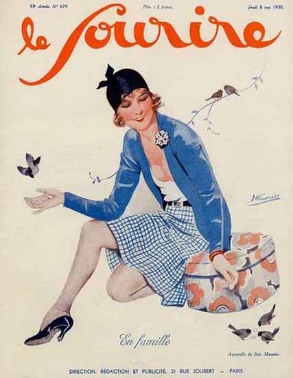 Le Sourire 1930 En Famille Suzanne Meunier | Sex Appeal Vintage Ads and Covers 1891-1970