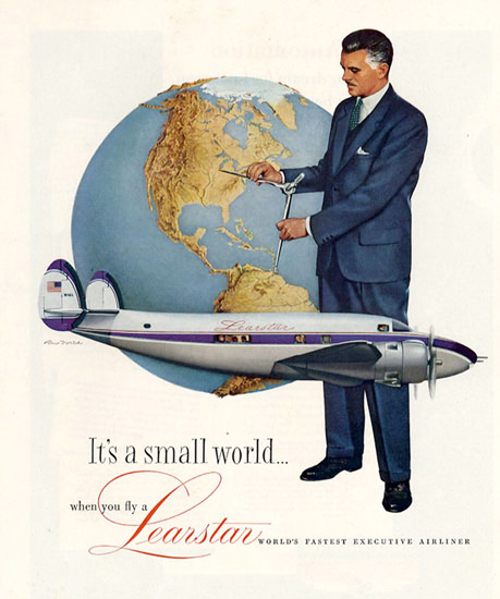 Learstan Airliner Worlds Finest Executive | Vintage Travel Posters 1891-1970