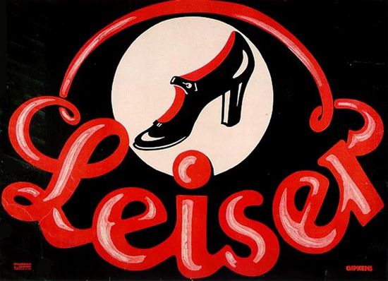 Leiser Schuhe Shoes Julius Gipkens 1907 | Vintage Ad and Cover Art 1891-1970