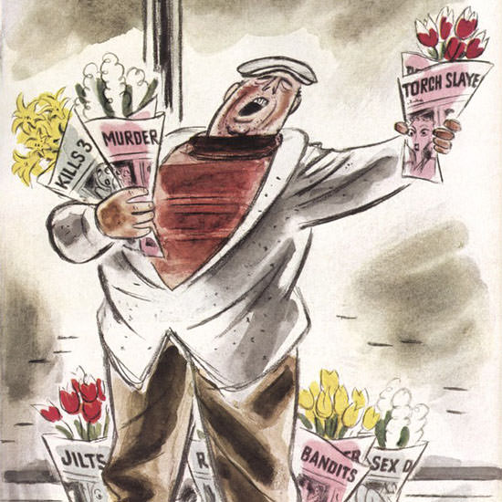 Leonard Dove The New Yorker 1939_04_22 Copyright crop | Best of Vintage Cover Art 1900-1970