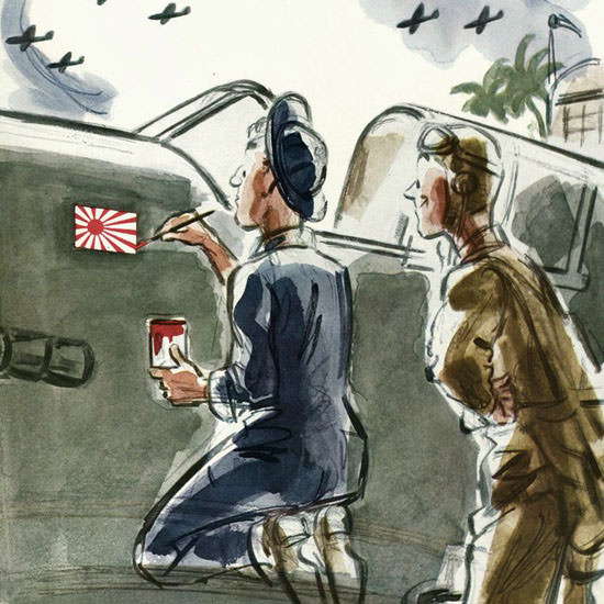 Leonard Dove The New Yorker 1943_01_23 Copyright crop | Best of 1940s Ad and Cover Art
