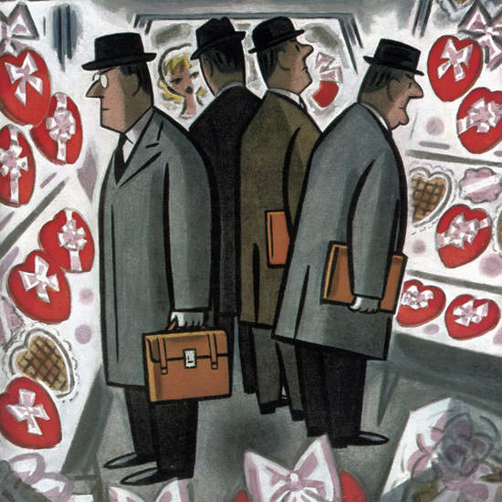 Leonard Dove The New Yorker 1960_02_13 Copyright crop | Best of Vintage Cover Art 1900-1970