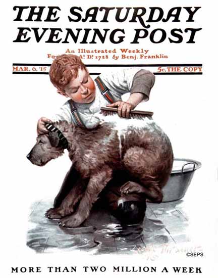 Leslie Thrasher Saturday Evening Post 1915_03_06 | The Saturday Evening Post Graphic Art Covers 1892-1930