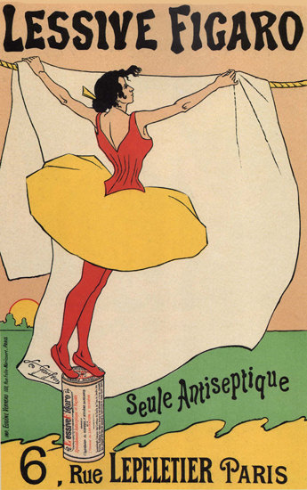 Lessive Figaro Paris France Laundry Detergent | Sex Appeal Vintage Ads and Covers 1891-1970