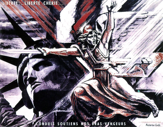 Liberte Cherie Conduis Soutiens Nos Bras 1944 | Vintage War Propaganda Posters 1891-1970