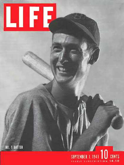 Life Magazine Copyright 1941 Ted Williams No 1 Batter | Vintage Ad and Cover Art 1891-1970