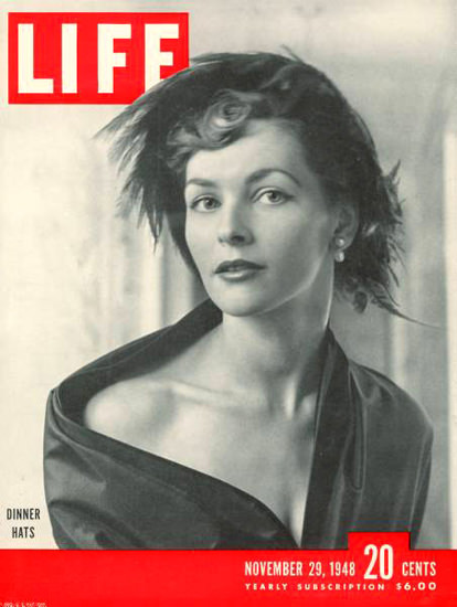 Life Magazine Copyright 1948 Dinners Hat | Sex Appeal Vintage Ads and Covers 1891-1970