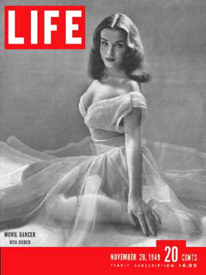 Life Magazine Copyright 1949 Movie Dancer Nita Bieber | Sex Appeal Vintage Ads and Covers 1891-1970