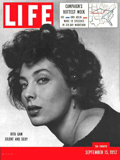 Life Magazine Copyright 1952 Rita Gam Silent And Sexy | Sex Appeal Vintage Ads and Covers 1891-1970