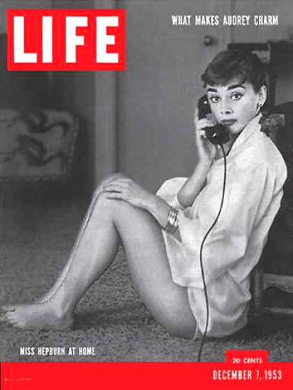 Life Magazine Copyright 1953 Audrey Hepburn At Home | Sex Appeal Vintage Ads and Covers 1891-1970