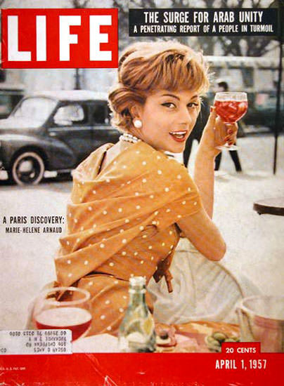 Life Magazine Copyright 1957 Marie-Helene Arnaud | Sex Appeal Vintage Ads and Covers 1891-1970