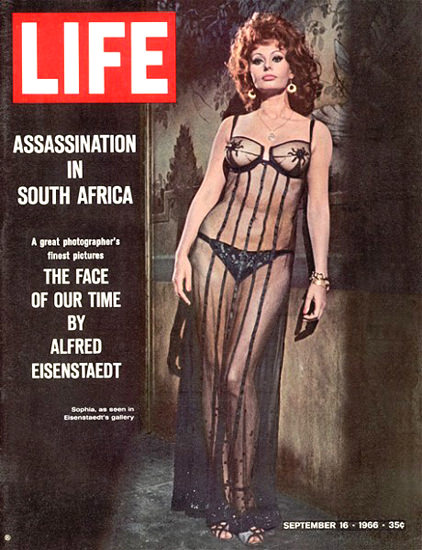 Life Magazine Copyright 1966 Sophia Loren | Sex Appeal Vintage Ads and Covers 1891-1970