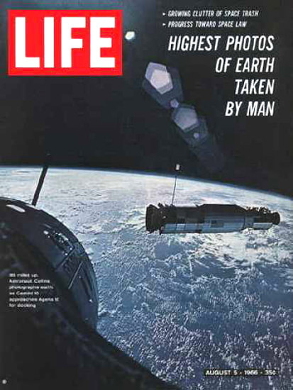 Life Magazine Copyright 1966 Views From Gemini 10 | Vintage Ad and Cover Art 1891-1970