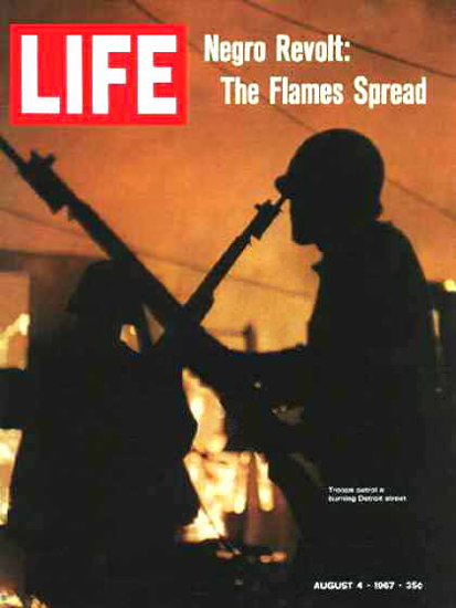 Life Magazine Copyright 1967 Negro Revolt Troops Detroit | Vintage Ad and Cover Art 1891-1970
