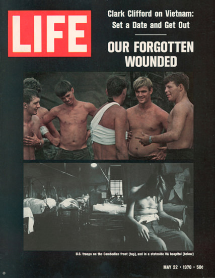 Life Magazine Copyright 1970 Vietnam Forgotten Wounded | Vintage Ad and Cover Art 1891-1970