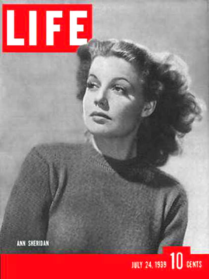 Life Magazine Cover Copyright 1939 Ann Sheridan | Sex Appeal Vintage Ads and Covers 1891-1970