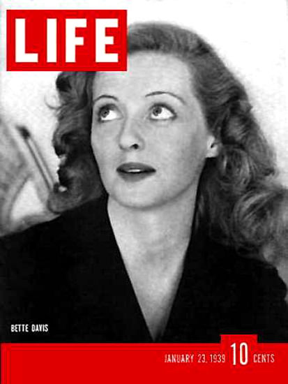 Life Magazine Cover Copyright 1939 Bette Davis | Sex Appeal Vintage Ads and Covers 1891-1970