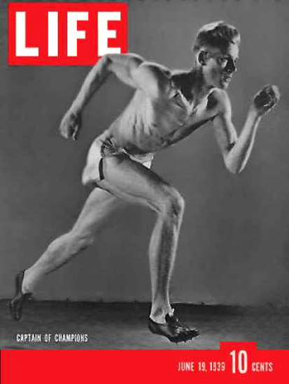 Life Magazine Cover Copyright 1939 USC Sprinter | Vintage Ad and Cover Art 1891-1970