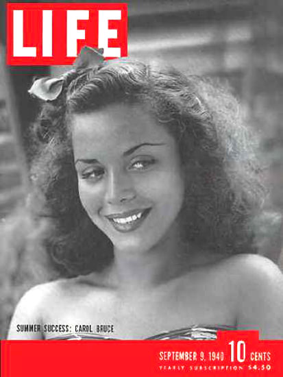 Life Magazine Cover Copyright 1940 Carol Bruce | Sex Appeal Vintage Ads and Covers 1891-1970