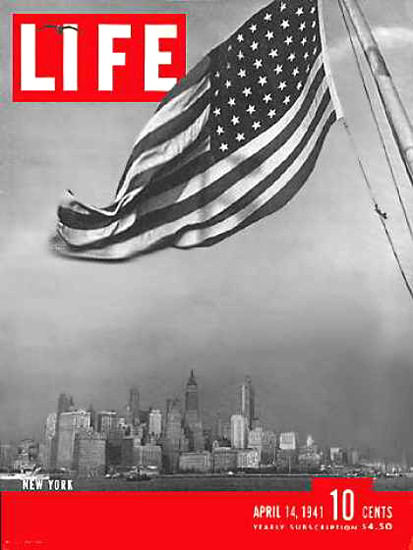 Life Magazine Cover Copyright 1941 New York Harbor | Vintage Ad and Cover Art 1891-1970