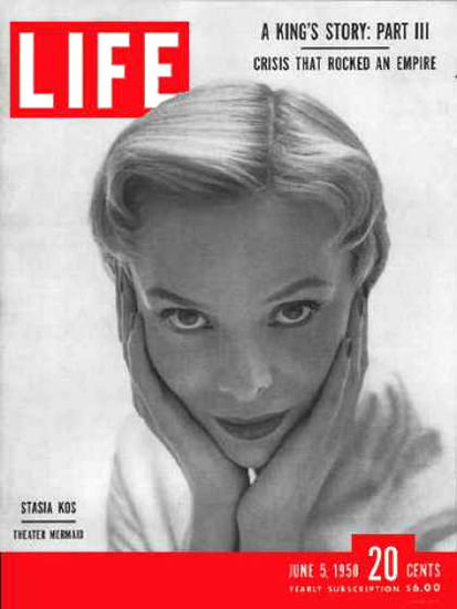 Life Magazine Cover Copyright 1950 Actress Stasia Kos | Sex Appeal Vintage Ads and Covers 1891-1970