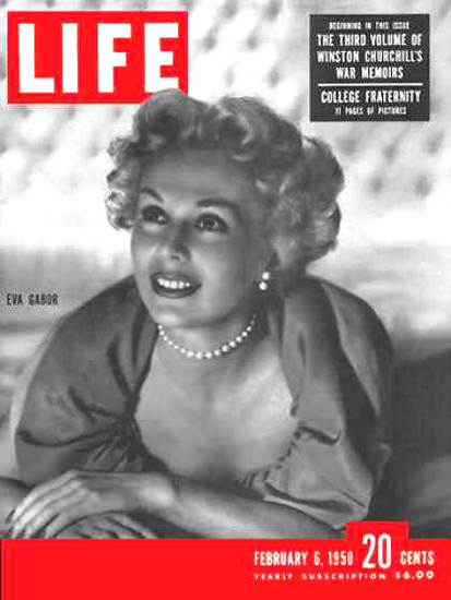 Life Magazine Cover Copyright 1950 Zsa Zsa Gabor | Sex Appeal Vintage Ads and Covers 1891-1970