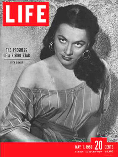 Life Magazine Cover Copyright 1950 Ruth Roman | Sex Appeal Vintage Ads and Covers 1891-1970