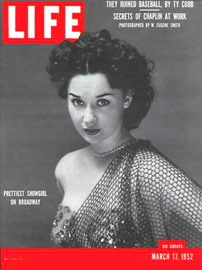 Life Magazine Cover Copyright 1952 Prettiest Show Girl | Sex Appeal Vintage Ads and Covers 1891-1970