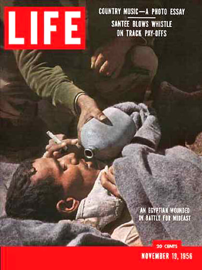 Life Magazine Cover Copyright 1956 Attack On Suez | Vintage Ad and Cover Art 1891-1970