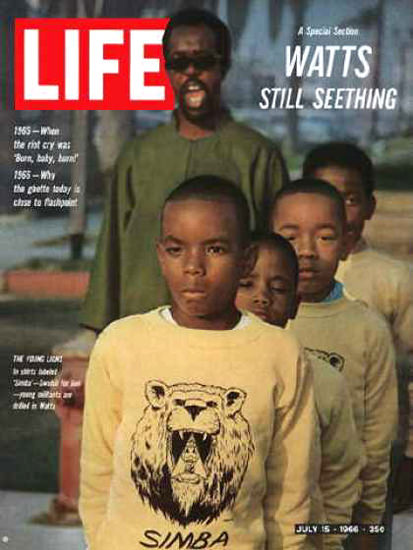 Life Magazine Cover Copyright 1966 Young Black Militants | Vintage Ad and Cover Art 1891-1970