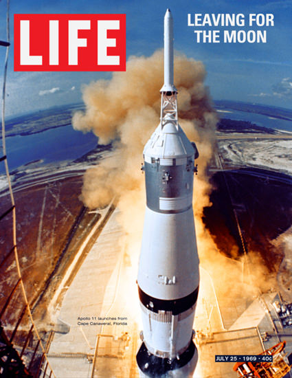 Life Magazine Cover Copyright 1969 Leaving For The Moon | Vintage Ad and Cover Art 1891-1970