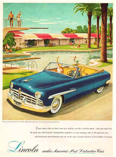 Lincoln 1949 Blue Swimming Pool | Vintage Cars 1891-1970