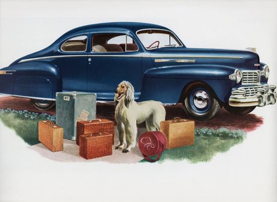 Lincoln Club Coupe 1946 Afghan Hound | Vintage Cars 1891-1970