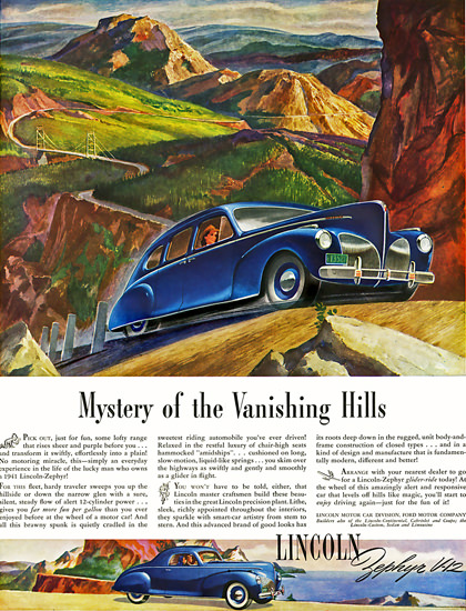 Lincoln Zephyr V-12 Mystery Of Vanishing Hills | Vintage Cars 1891-1970