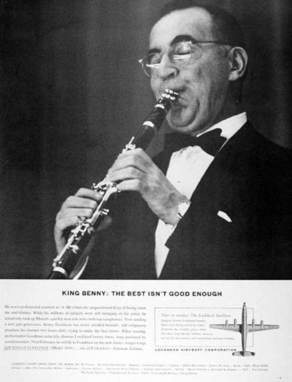 Lockheed 1957 Benny Goodman The Best | Vintage Travel Posters 1891-1970